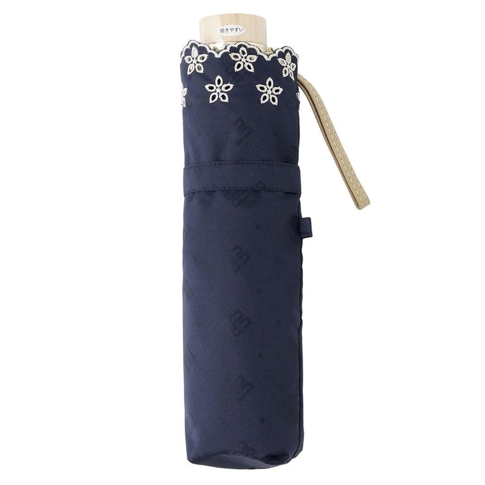 ★新品★DAKS　ダックス　晴雨兼用　日傘　楽折　1級遮光　軽量　刺繍　日本製 DAKS ダックス 日傘 雨傘 晴雨兼用 折りたたみ傘 2段 レディース